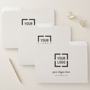 Ivory Custom Logo business branded File Folder