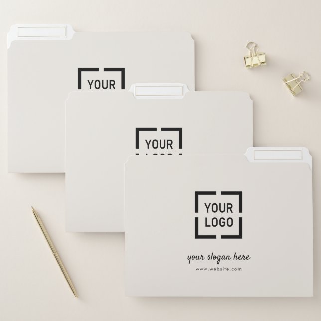Ivory Custom Logo business branded File Folder (Set)