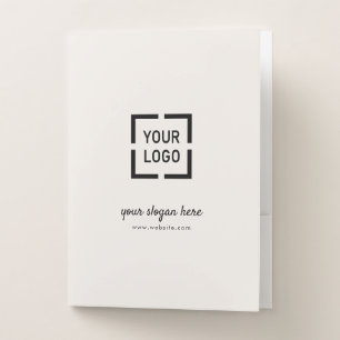 Ivory Custom Logo business branded Pocket Folder