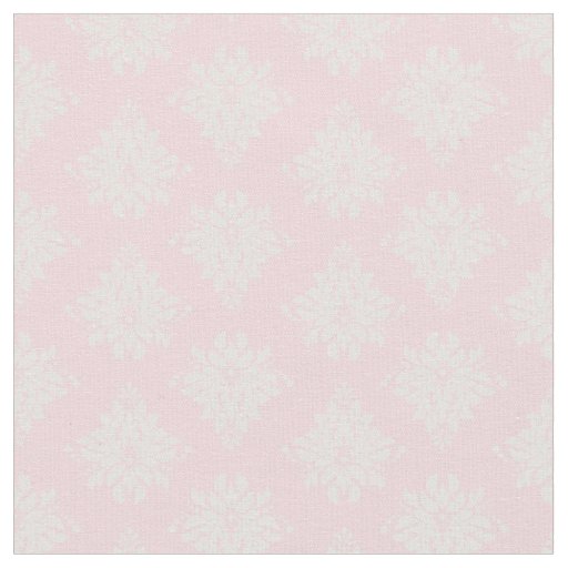 Ivory Damask on Light Pink Fabric
