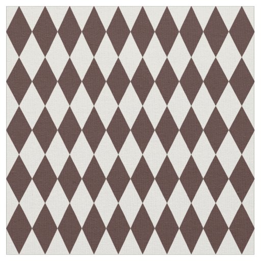 Ivory & Dark Brown Harlequin Diamonds Fabric