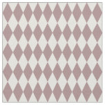 Ivory &amp; Dark Brownish Pink Harlequin Diamonds Fabric