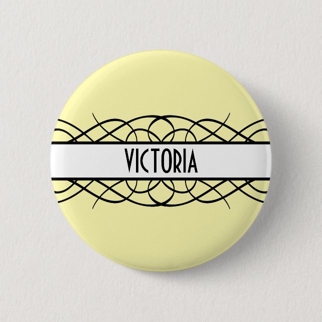 Ivory Deco Flourish Button (Front)