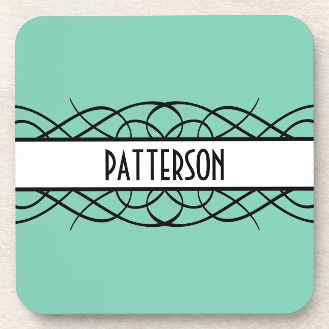 Ivory Deco Flourish Drink Coaster (Front)