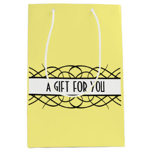 Ivory Deco Flourish Gift Bag