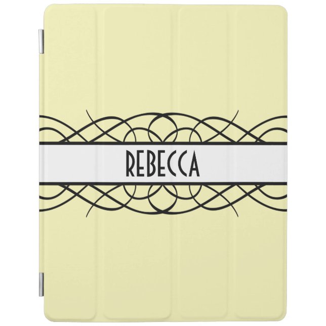Ivory Deco Flourish iPad Smart Cover (Front)