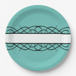 Ivory Deco Flourish Paper Plates