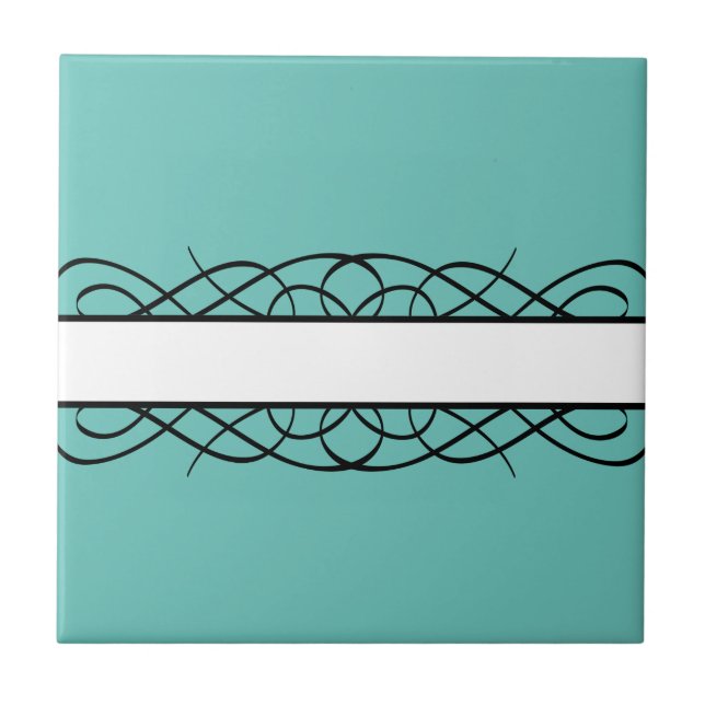 Ivory Deco Flourish Tile (Front)