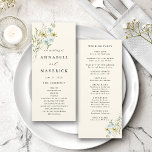 Ivory Delicate Wildflower Modern Boho Wedding  Program<br><div class="desc">For more advanced customization of this design,  please click the BLUE DESIGN TOOL BUTTON above!  Matching items are also available.</div>