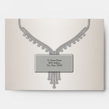 Ivory Diamonds Ivory White Envelopes by decembermorning at Zazzle