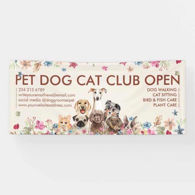 Ivory Dog Boutique Breeds Puppies Open Party Banner
