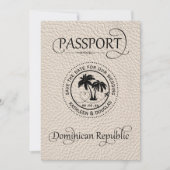 Ivory Dominican Republic Passport Save the Date (Front)