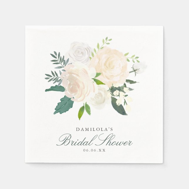 Ivory Dreams Bridal Shower Napkins (Front)