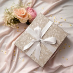 Ivory Ecru Leaves Floral Pattern On Taupe Brown Wrapping Paper<br><div class="desc">Cute contemporary classic ivory cream colored botanical leaves and floral pattern on a khaki tan beige brown background color. This is an original, classy, chic, stylish, and perfect gift wrap tissue paper suitable for both crafts and pretty present wrapping. Available on a variety of modern crafts and office products. Such...</div>