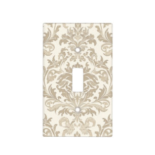 Ivory Elegance Baroque Damask Classic Antique Light Switch Cover