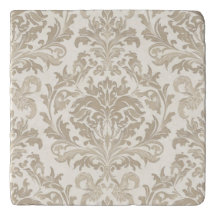Ivory Elegance Baroque Damask Classic Antique