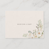 Ivory Elegant Floral Baby Shower Enclosure Card (Back)