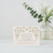 Ivory Elegant Floral Baby Shower Enclosure Card (Standing Front)