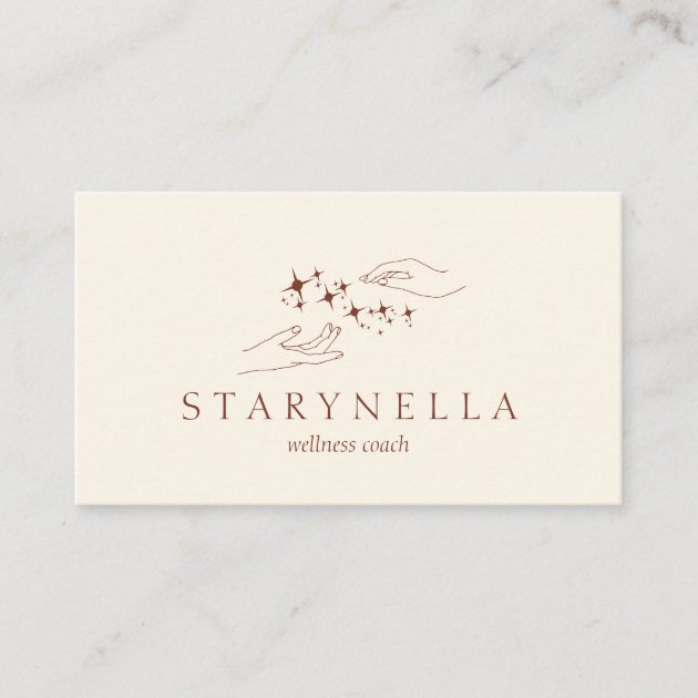 Ivory Energy Healing Hands Reiki Therapy Business Card