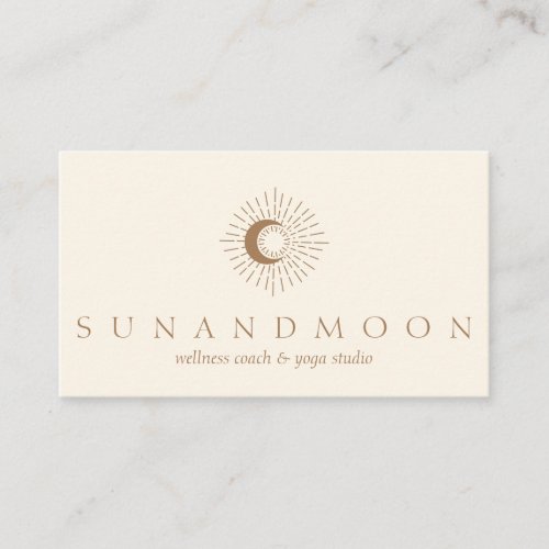 Ivory Energy Healing Sun Moon Spiritual Business Card