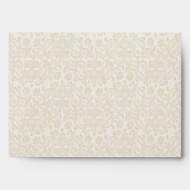 Ivory Filigree Envelope - A7 Greeting Card (Front)