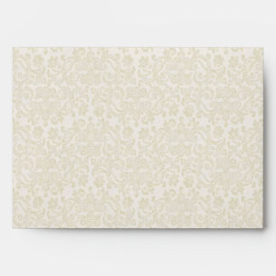 Ivory Filigree Envelope - A7 Greeting Card
