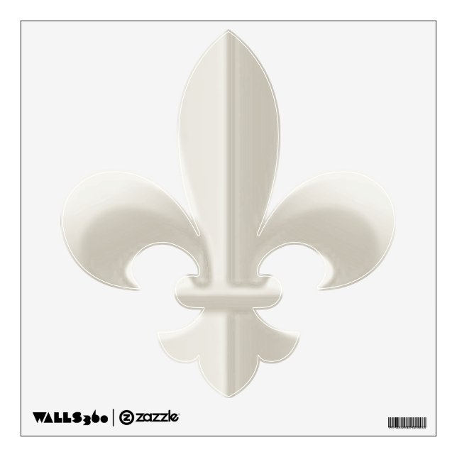 Ivory Fleur-de-Lis Wall Decal (Front)