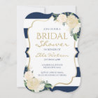 Ivory Floral Bridal Shower Invitation, Wedding