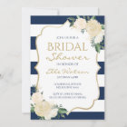 Ivory Floral Bridal Shower Invitation, Wedding
