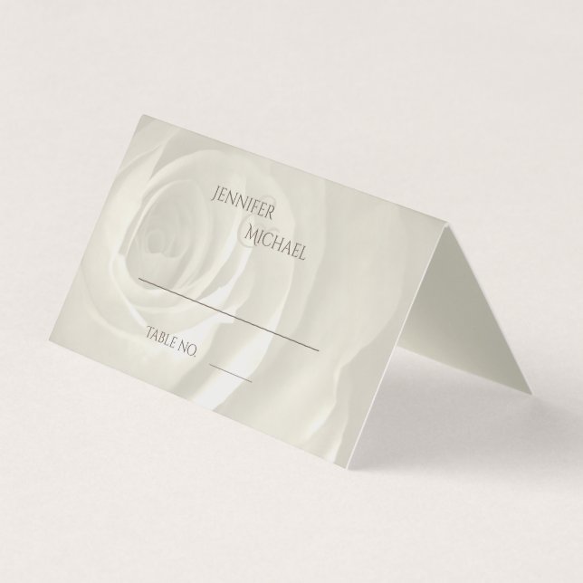 ivory floral simple elegant wedding guest table (Front)