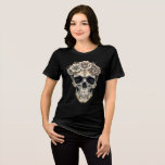 Ivory Floral Skull | Gothic Halloween Costume Tee