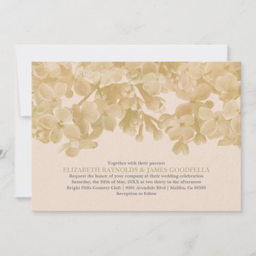 Ivory Floral Wedding Invitations