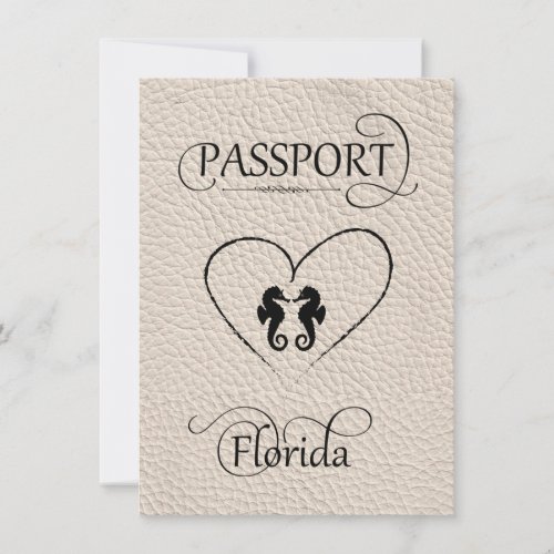 Ivory Florida Passport Save the Date Card