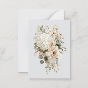 Ivory Flower Arrangements Sticker – Elegant Floral Note Card