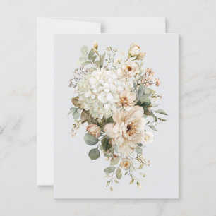 Ivory Flower Arrangements Sticker – Elegant Floral Postcard