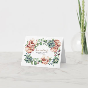 ivory flowers and succulents fall thank you