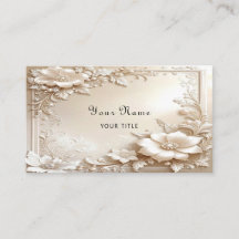 Ivory Flowers Business Card