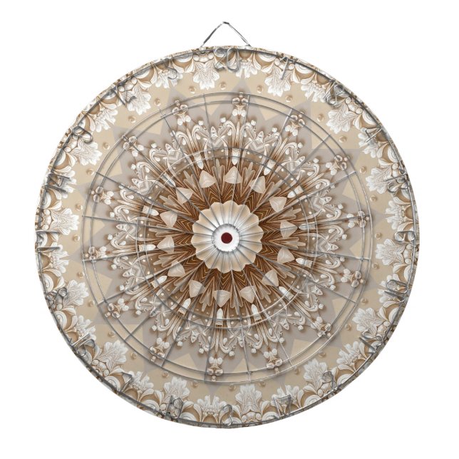 Ivory Flowers Dartboard (Front)