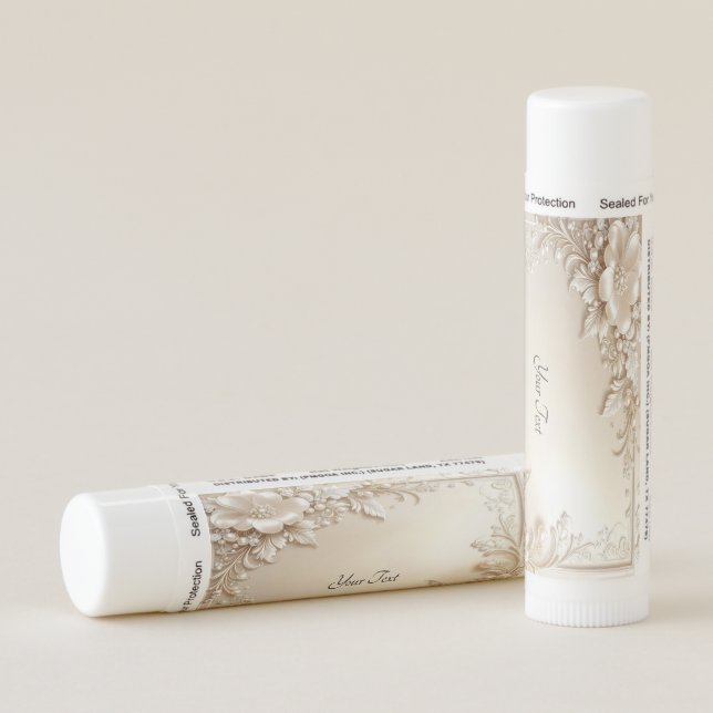 Ivory Flowers Lip Balm (Rotated Right)