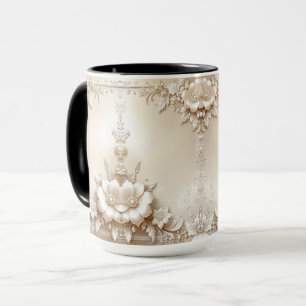 Ivory Flowers Mug