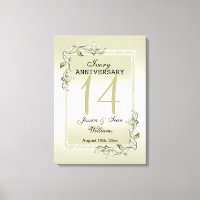 Ivory Gem & Glitter 14th Wedding Anniversary 