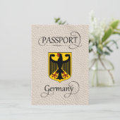 Ivory Germany Passport Save the Date Card (Standing Front)