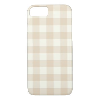 Ivory Gingham Pattern Iphone 7 Case by ipad_n_iphone_cases at Zazzle
