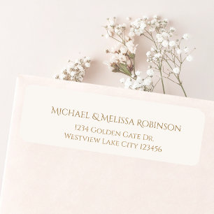 Ivory Gold 50th Golden Years Return Address Design Label