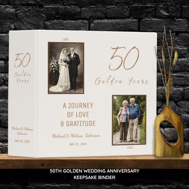 Ivory & Gold 50th Wedding Anniversary Binder (Creator Uploaded)