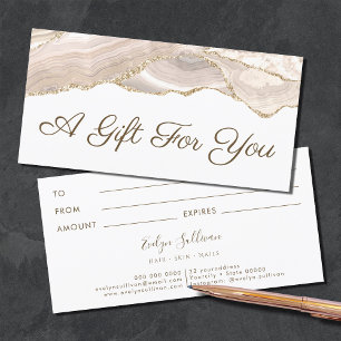ivory gold agate gift certificate