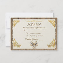 Ivory Gold Boho Floral Rustic Elegant Script