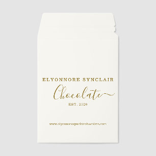 Ivory Gold Chocolatier Brand Business Envelope Mailers