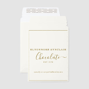 Ivory Gold Chocolatier Brand Business Envelope Mailers