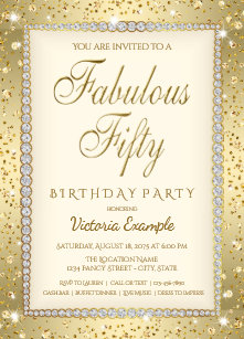 Ivory And Gold 4x6 Birthday Invitations Zazzle Ivory And Gold 4x6 Birthday Invitations Zazzle